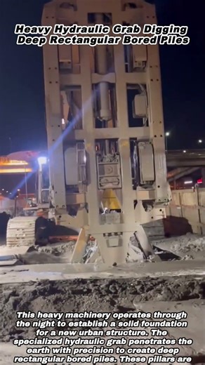 Heavy Hydraulic Grab Digging Deep Rectangular Bored Piles