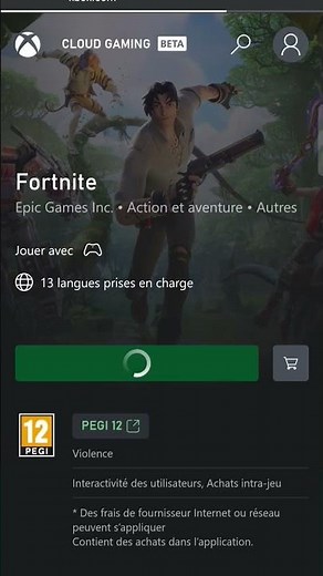 comment jouer a fortnite sur mobile Xbox cloud 👍👍