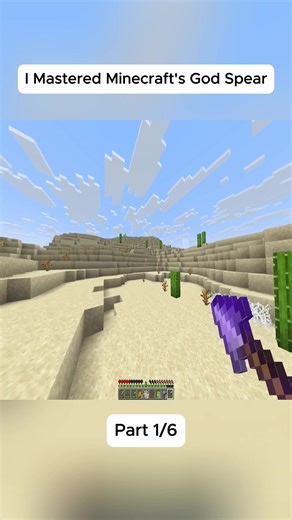 [Part1/6] I Mastered Minecraft's God Spear. #gaming #minecraft #minecraftchallenge