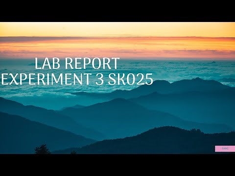 Lab Report Experiment 3 SK025 Electrochemical Cells
