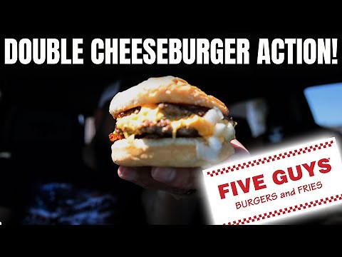 Eating Five Guys 'Double Cheeseburger'