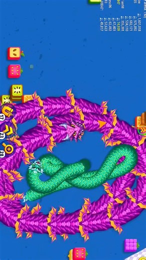 Wormszoneio magic gameplay! 💯😈🐍#snakezone #wormszone #shortsfeed #foryou