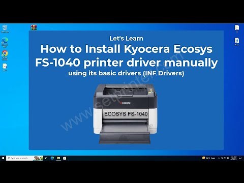 How to Install Kyocera Ecosys FS-1040 Printer Driver Manually Using Its Basic Driver on Windows