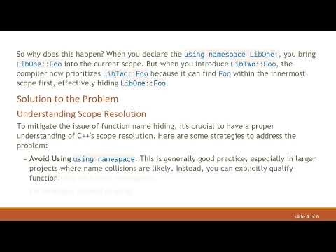 Understanding Function Name Hiding in C+ + Libraries