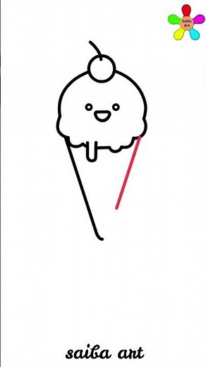 How To Draw A ice cream /cone ice cream drawing/step by step #6