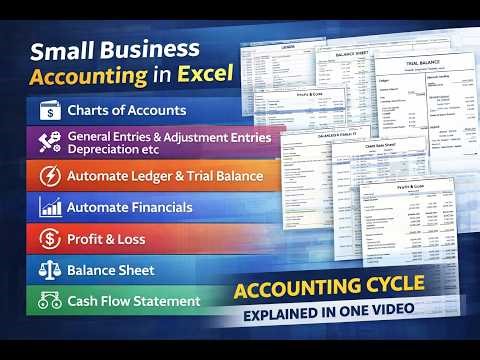 Small Business Accounting in Excel | Automating Trial Balance, Financial Statements & Cash Flow