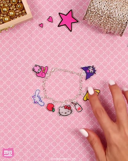 17K views · 554 reactions | Make this adorable charm bracelet for yourself or your best friend! Head over to the #HelloKittyandFriends YouTube channel to find out how! Watch now: https://bit.ly/4aYNART | Hello Kitty | Facebook