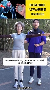 "What to Do for Dizziness and Headaches? 🤕🌀 Try these 2 simple moves — 30 reps each, morning and evening — to relieve tension in the shoulders and neck, boost circulation, and feel more balanced. #LetsExerciseTogether #HealthPreservation #HomeWorkout #ImproveShouldersAndNeck #NaturalRelief #DailyWellness #FYP" | Qigong with Mom