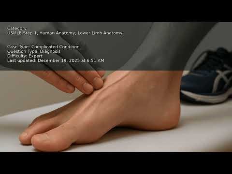 Lower Limb Anatomy, Human Anatomy, USMLE Step 1 - Full Vignette with Extended Explanations