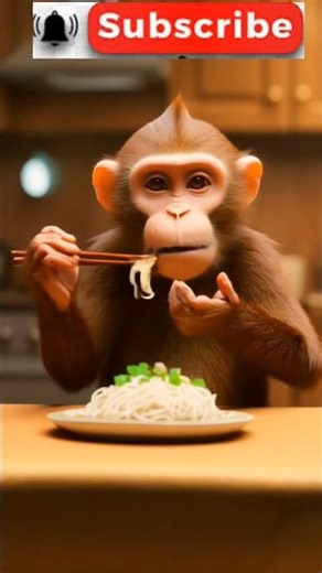 #Hungry#Monkey#Eating#Food##
