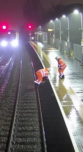 1 Second Before Impact 😱 | Rainy Night CCTV Panic at Railway Track