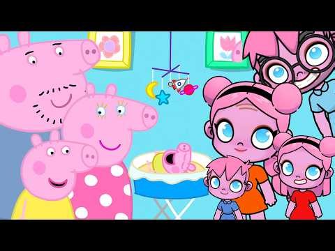 The Noisy Night 😴 Peppa's Family Sleepover in Avatar World