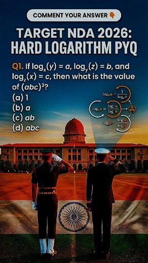 Solve this Logarithm PYQ and prove your prep is on track. Base rule ! #nda2026 #MathsPYQ #UPSC