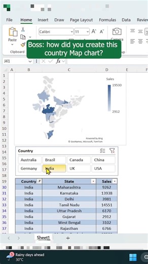 How Did You Creat This Country Map Chart In Excel | Excel Me Country Map Kaise Banaye