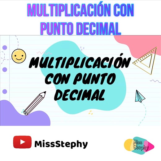 4K views · 47 reactions | 邏 Cómo MULTIPLICAR con PUNTO DECIMAL | Ejemplo resuelto ‍ #aprendizaje #educacion #escuela #missstephy #everyone | Miss Stephy | Facebook