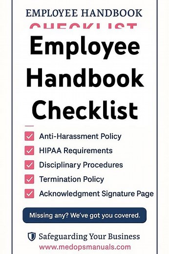 Med Ops Manuals: Employee Handbook Checklist Every NP Practice Needs