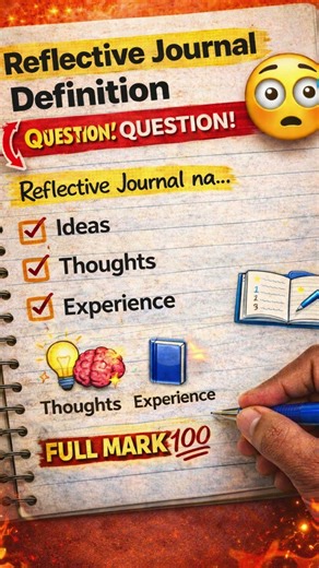👉 “Don’t Miss ❌ Reflective Journal (Exam Ready)”