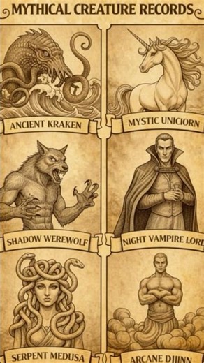 ✨ Mythical Creature Records Part 3 | Kraken, Unicorn, Vampire & More 🐉🦄