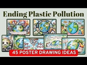 Ending Plastic Pollution Globally Poster | End Plastic Pollution Drawing | Environment Day 2025