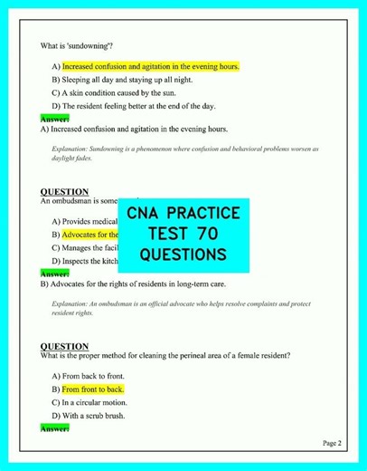 CNA Practice Test: Ace These 70 Crucial Questions on Your First Try!