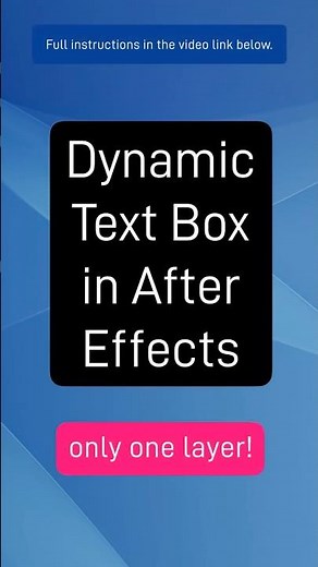 Make a dynamic text box in After Effects #aftereffectstutorial #adobeaftereffects #motiongraphics