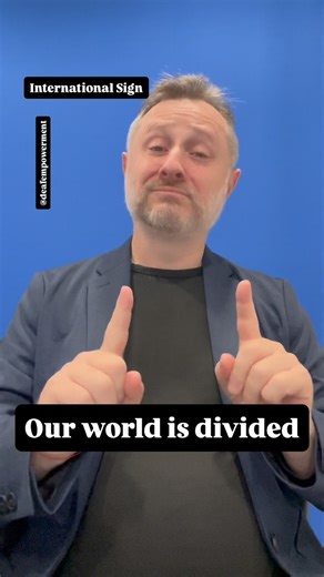 Empowering quote in International Sign: “Our world is not divided by race, color, gender, or religion. Our world is divided into wise people and fools. And fools divide themselves by race, color, gender, or religion.”#deafempowerment #arkadydeafempowerment #internationalsign #quotes #quotestagram #wise #fools | Arkady Belozovsky Empowerment