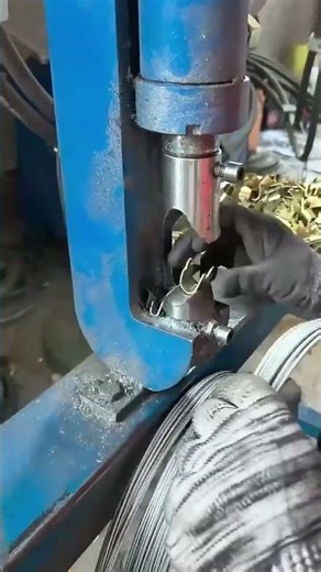 Factory Assembly Line: Precise Manufacturing Process of Metal Wire Bending