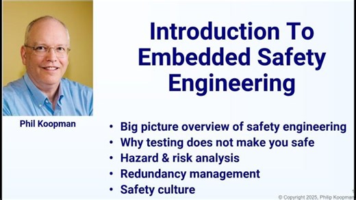 L200 Introduction to Embedded Safety Engineering | Philip Koopman