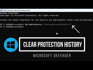 How to Clear the Microsoft Defender Protection History via PowerShell - Windows 10/11/12 Tips
