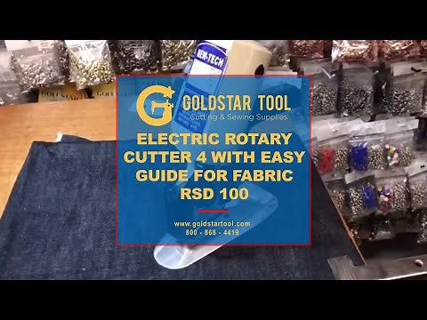 Electric Rotary Cutter 4 with Easy Guide for Fabric RSD 100 GoldStarTool.com -800-868-4419
