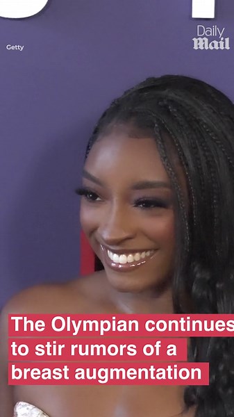 Simone Biles continues to stir rumors of breast augmentation