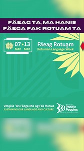 Happy Rotuman Language Week 2023! A celebration of the unique and vibrant culture of the Rotuman people! Join us as we honour the beauty of the Rotuman language and its rich history and traditions. #LeVa #LeVaPasifika #rotumanlanguageweek2023 | Le Va