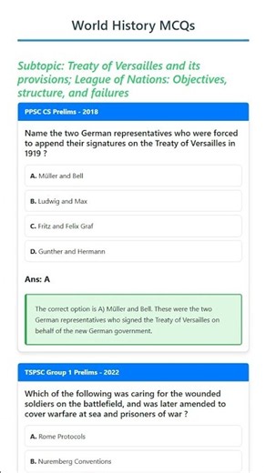 Treaty of Versailles and its provisions; League of Nations: Objectives, structure, and failures