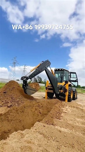 Backhoe loader, digging and shoveling machine, double-ended loader #loaders #forklift #excavator