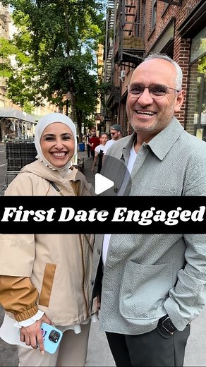 Meet Cutes NYC on Instagram: "First Date Engaged Fajer and Muthanna’s unwavering commitment to each other❤️ #meetcute #reels #explorepage #love #romance #relationships #nyc #manhattan #soho #culture #middleeast #kuwait #23years #honesty #relationshipgoals #streetinterview #foryou #foryoupage #fyp"