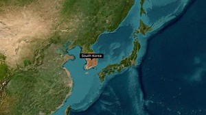 South Korea Map Animation with Zoom and Country Highlight