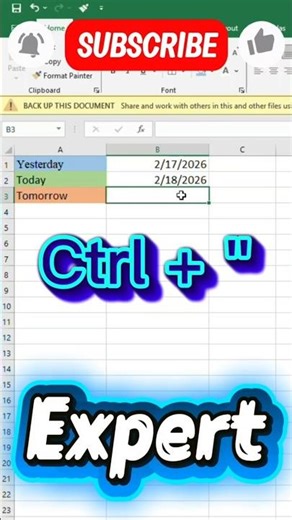 Yesterday, Today, Tomorrow Shortcut in Excel | Expert Date Formula Trick | Digital Office Skill