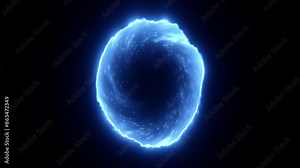 Magical Blue Portal Overlay Transparent Background