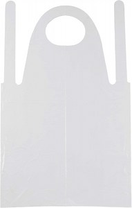 [Hot Item] White Plastic Disposable Waterproof Cleaning PE Apron for Kitchen