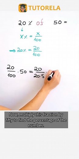 How to Calculate 20% of 50 Easily! #Math #Percentage #Quantity,Percentage,PercentageValue
