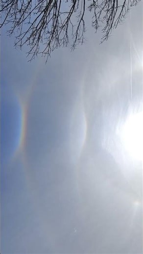 OH MY GOSH it's the whole set!!!🤩 AMAZING Ice Halo display we saw the other day #sky#amazing#shorts