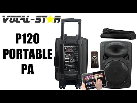 P120 Vocal Star Portable PA Speaker System with Bluetooth, MP3, 300w 12" Woofer & 2 VHF Mics Review