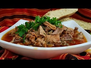 Algerian traditional Beef Tripe Stew(Dowara)
