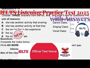 IELTS Listening Actual Test 2025 with Answers | May Exam