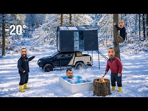 -20 DERECE KARLI ORMANDA HAYATTA KALMA | YÜRÜYEN EV YAPTIK