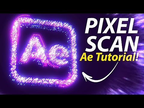 After Effects Pixel Scan Logo Animation Tutorial with Digital Logo Wipe (No Plugins)