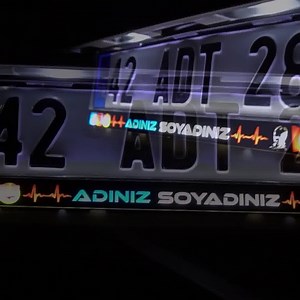 Kişiye Özel Led Plakalık. Kendi Tasarımını Yap 🚗 Tüm Binek ve Ticari Araçlara Uyumludur. 📦 Kapıda Ödeme ve Ücretsiz Kargo 🎯 www.isikliledplakalik.com | Işıklı Led Plakalık