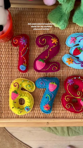 Felt Embroidered Numbers for Kids' Learning
