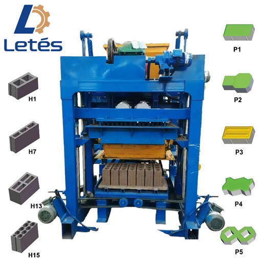 Interlock Block Making Machine Cement Motor Automatic Brick Production Equipment