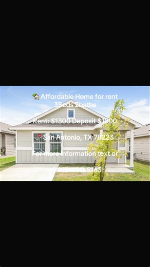 ✨ Affordable & cozy in San Antonio! 3 Beds | 2 Baths | $1300/month 📍 San Antonio, TX 78223 Call/Text: 1 813-430-5163 #apartmenthunting #AffordableLiving #DreamHome #HomeTour #HouseHunting